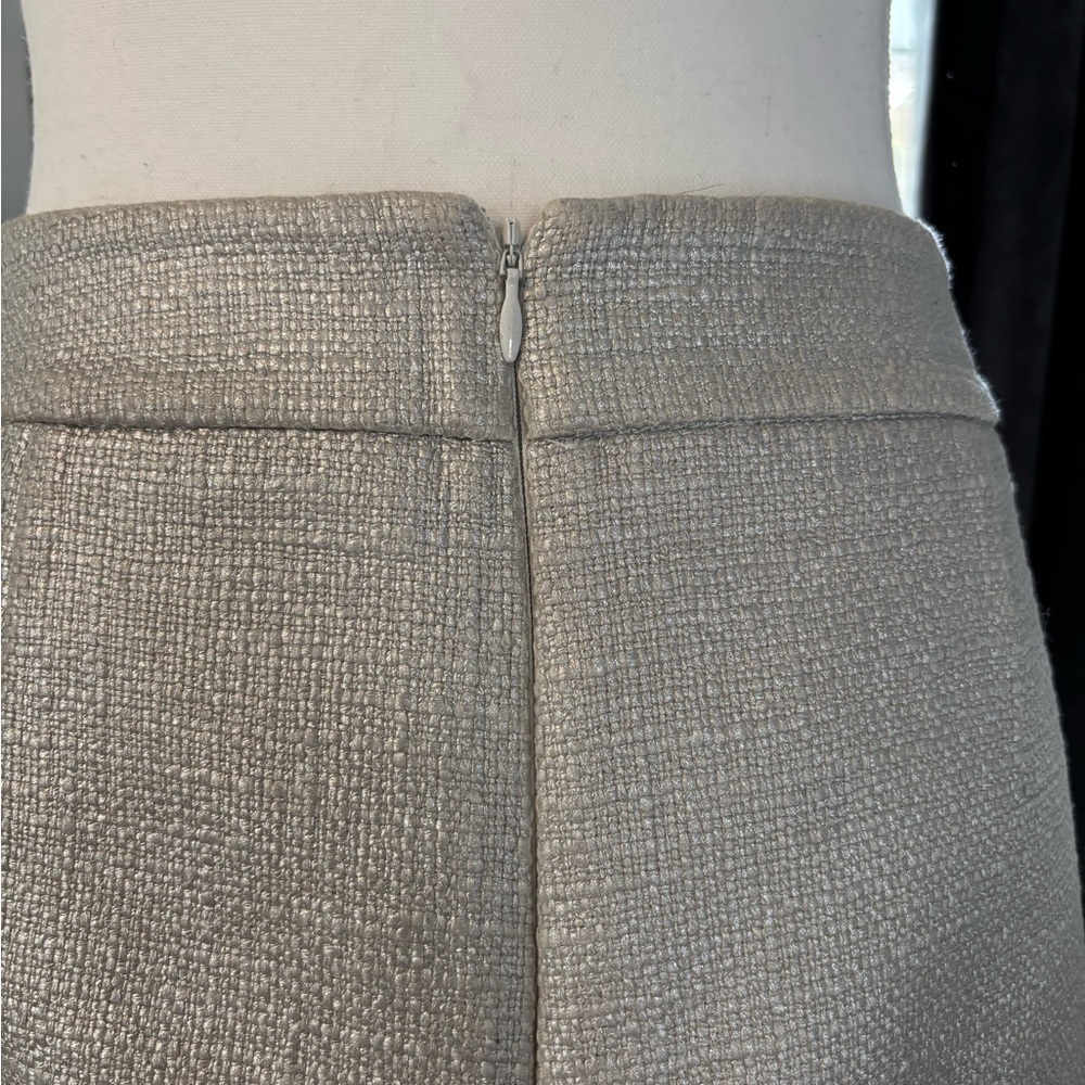 White House Black Market Metallic A-Line Skirt - Picture 6 of 7